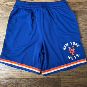 Genuine Merchandise Blue New York Mets Athletic Mesh Shorts with Orange Trim
